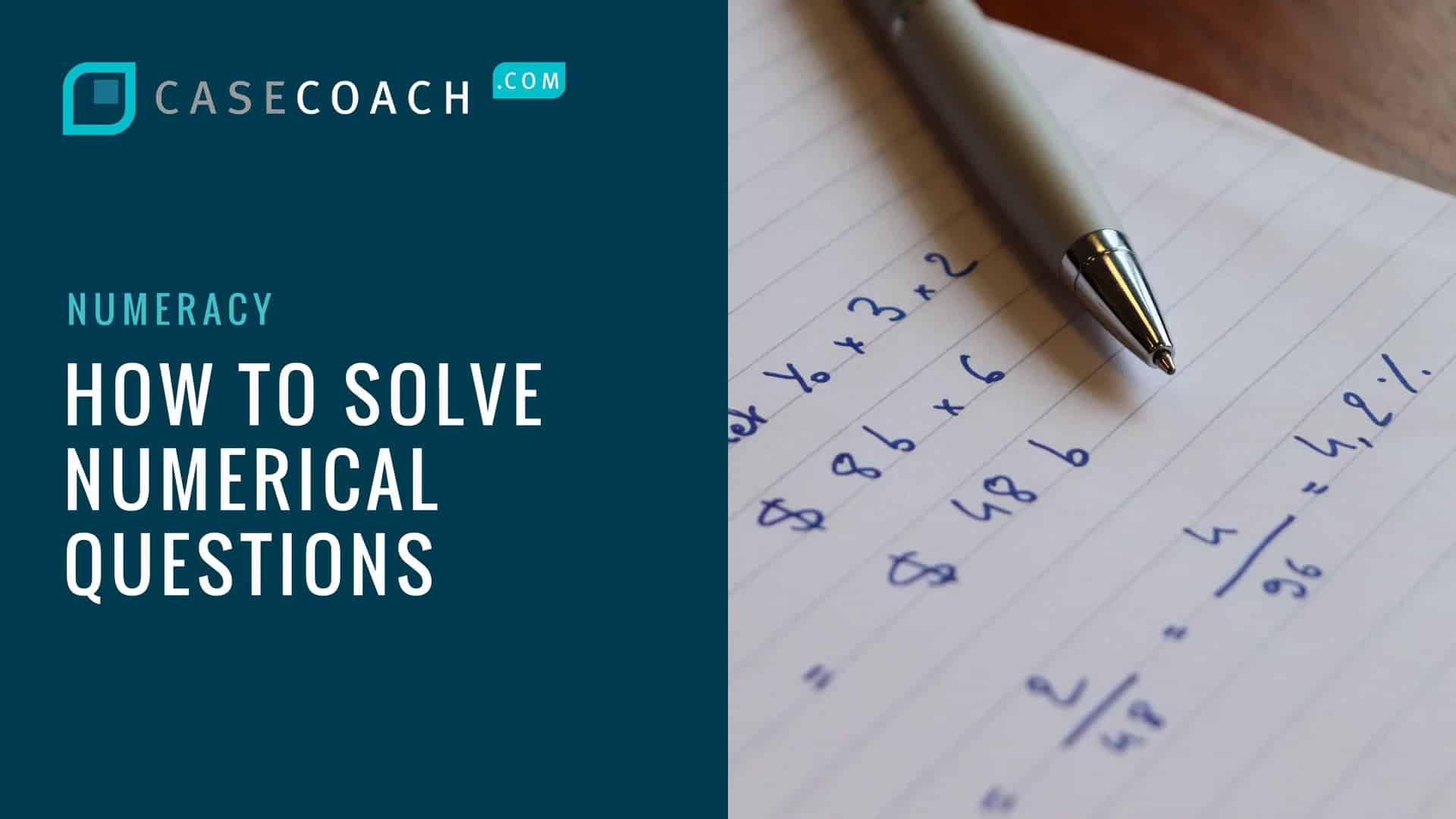 How to solve numerical questions