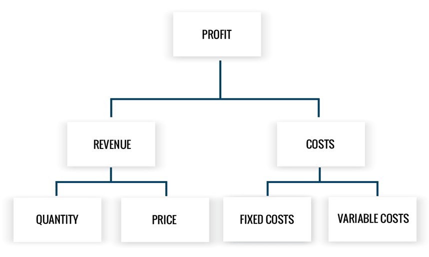 Classic profitability structure for case interviews
